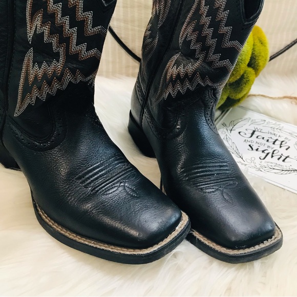 🚨Sold🚨Ariat Big Kids Western Tycoon Boots. Sz 2 Black - Picture 12 of 15